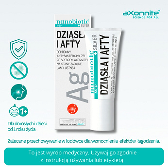 Nanobiotic MED Silver Dziąsła i Afty, żel na stany zapalne jamy ustnej, 15 ml