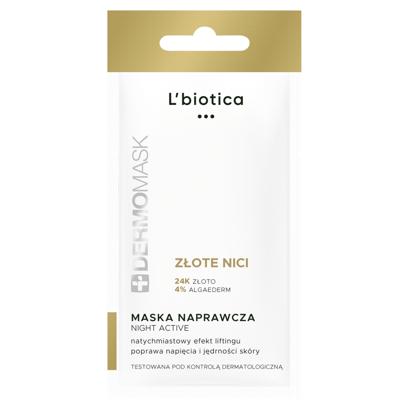 DERMOMASK Night Active naprawcza maseczka ze złotem koloidalnym, 12 g