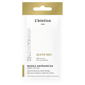 DERMOMASK Night Active, naprawcza maseczka ze złotem koloidalnym, 12 g