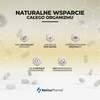 Żeń-szeń Complex, kapsułki z 3 rodzajami żeń-szenia, 60 szt.