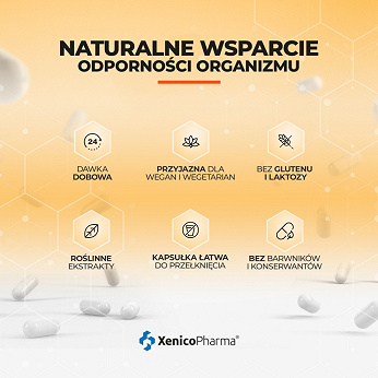 XeniVIT bio Witamina C 1000, kapsułki z ekstraktem z owoców dzikiej róży, 30 szt.