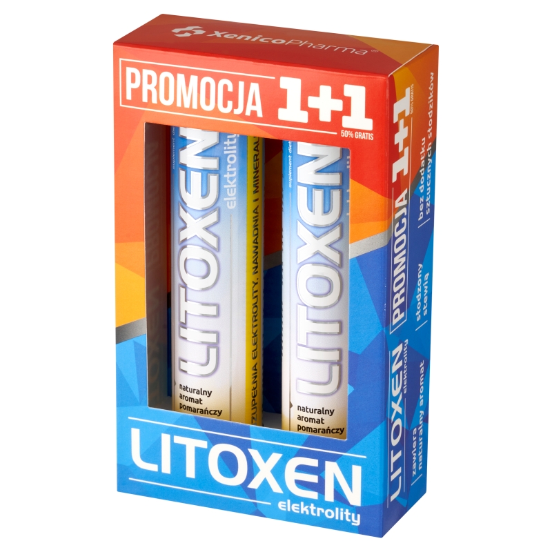 Litoxen Elektrolity, zestaw: tabletki musujące z elektrolitami, 2 x 20 szt.