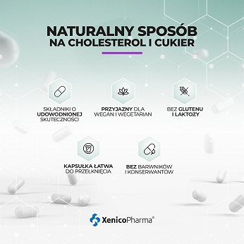 Bergamil Forte , kapsułki z roślinnej celulozy ze składnikami wspierającymi poziom cholesterolu i glukozy, 30 szt.