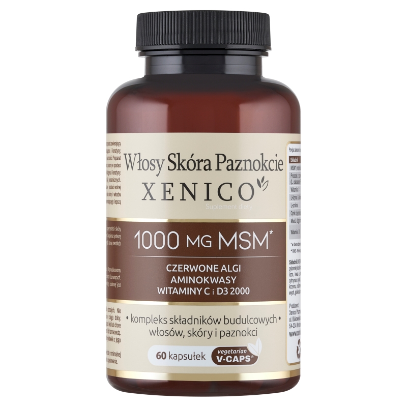 XENICO PHARMA Włosy Skóra Paznokcie, kapsułki ze składnikami wspomagającymi budowę paznokci, włosów i skóry, 60 szt.