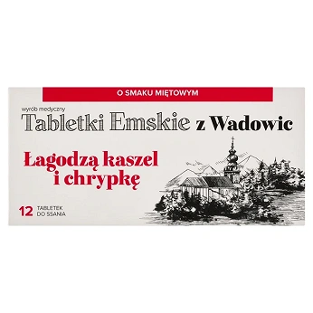 Tabletki Emskie Z Wadowic, 12 tabletek KRÓTKA DATA 31.08.2026