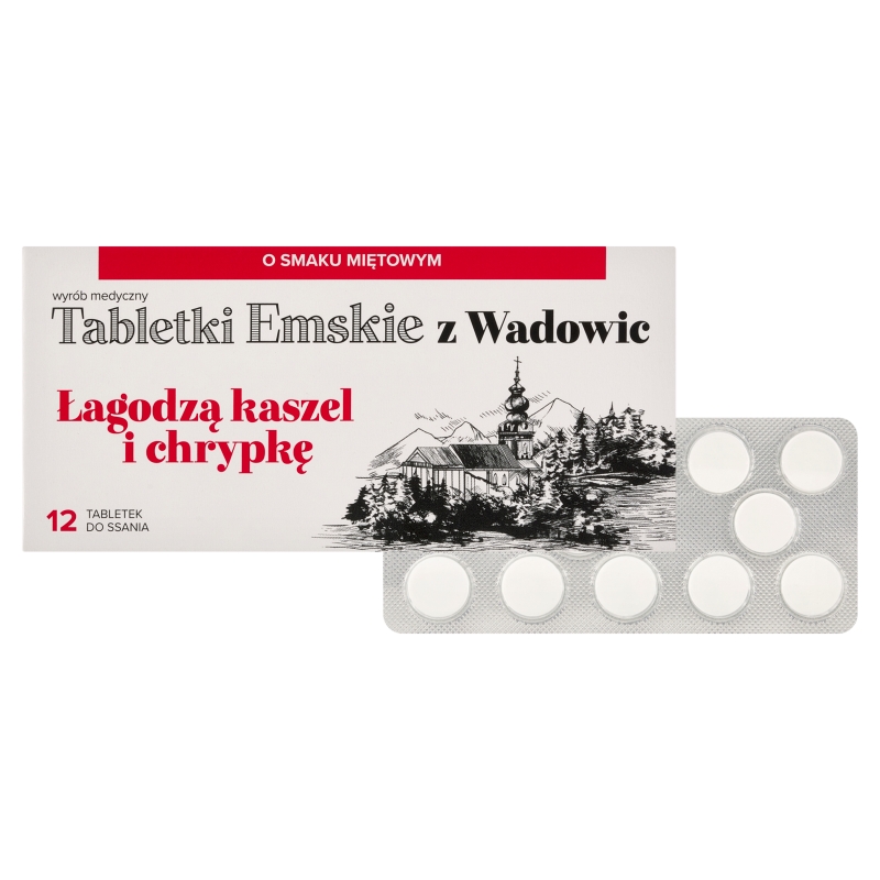 Tabletki Emskie Z Wadowic, 12 tabletek KRÓTKA DATA 31.08.2026