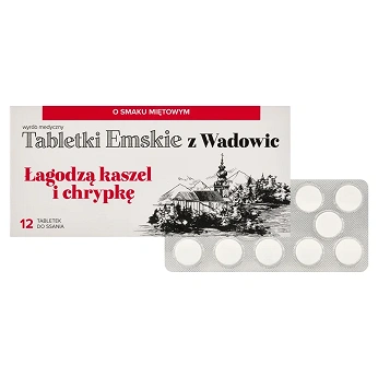 Tabletki Emskie Z Wadowic, 12 tabletek KRÓTKA DATA 31.08.2026