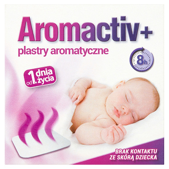 Aromactiv+ plastry aromatyczne, plastry ułatwiające oddychanie, wspomagające leczenie grypy, przeziębienia od 1. dnia życia, 5 szt.