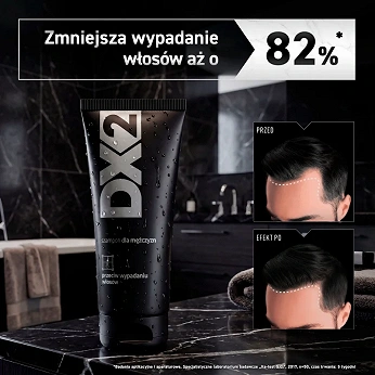DX2 Szampon do włosów skłonnych do wypadania, odbudowujący cebulki oraz wzmacniający słabe włosy dla mężczyzn, 150 ml