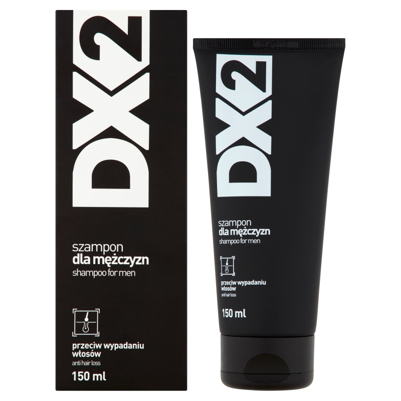 DX2 Szampon do włosów skłonnych do wypadania,  odbudowujący cebulki oraz wzmacniający słabe włosy dla mężczyzn, 150 ml