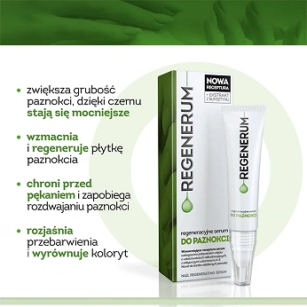 Regenerum regeneracyjne serum do paznokci, z pędzelkiem tuba, 5 ml