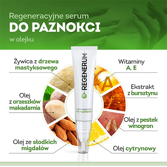 Regenerum regeneracyjne serum do paznokci, z pędzelkiem tuba, 5 ml