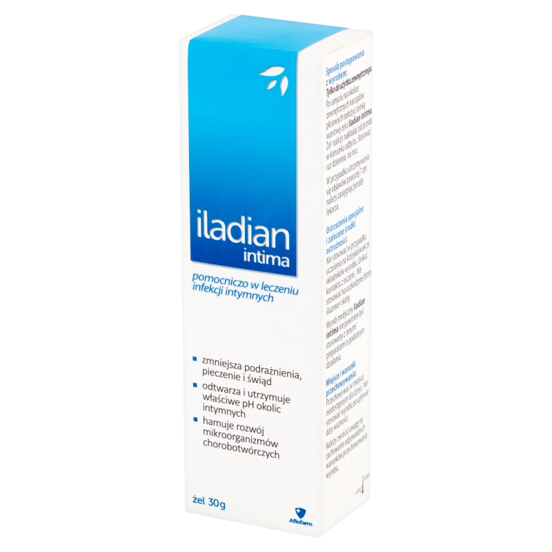 Iladian intima, żel do leczenia infekcji intymnych oraz w utrzymania odpowiedniego pH, tuba 30 g