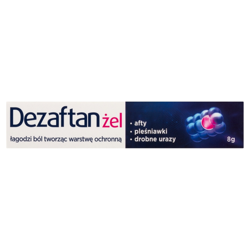Dezaftan żel łagodzący ból na afty, pleśniawki, drobne urazy, tuba 8 ml