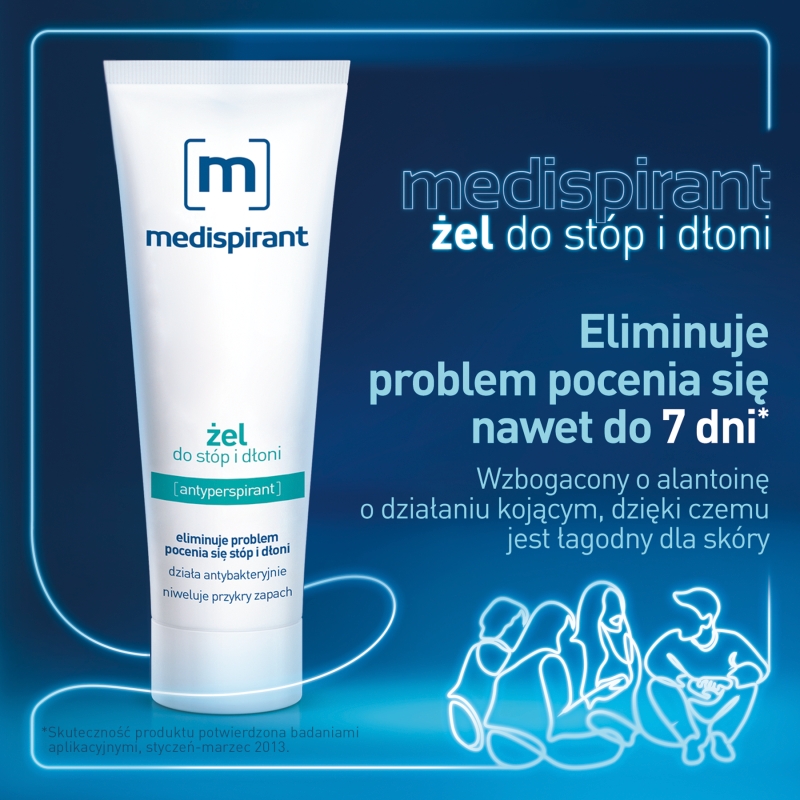 Medispirant, żel na nadmierną potliwość stóp i dłoni, 50 ml