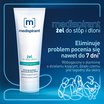 Medispirant, żel na nadmierną potliwość stóp i dłoni, 50 ml