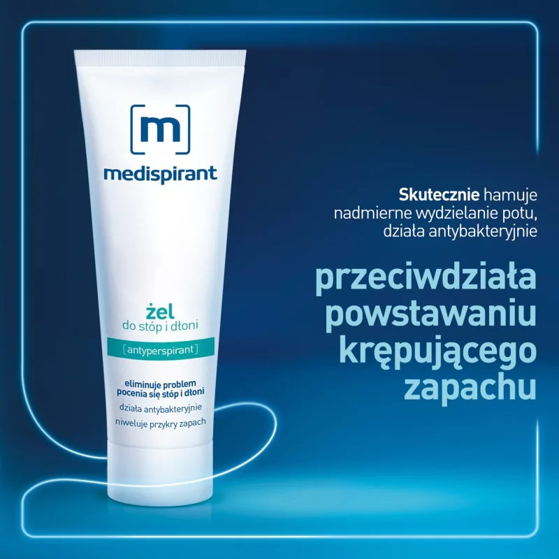 Medispirant, żel na nadmierną potliwość stóp i dłoni, 50 ml