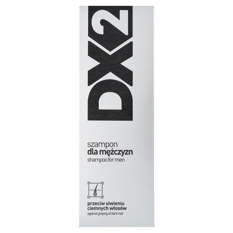 DX2 Szampon przeciw siwieniu włosów szampon dla mężczyzn o ciemnych włosach, 150 ml
