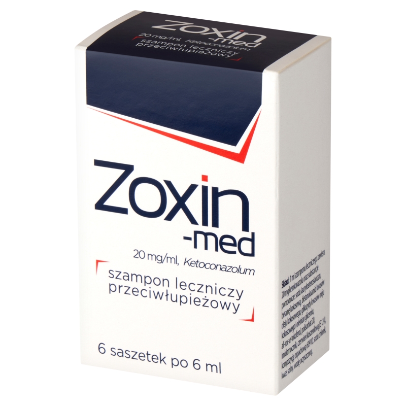 Zoxin-med, szampon leczniczy przeciwłupieżowy, 6 sasz. x 6 ml