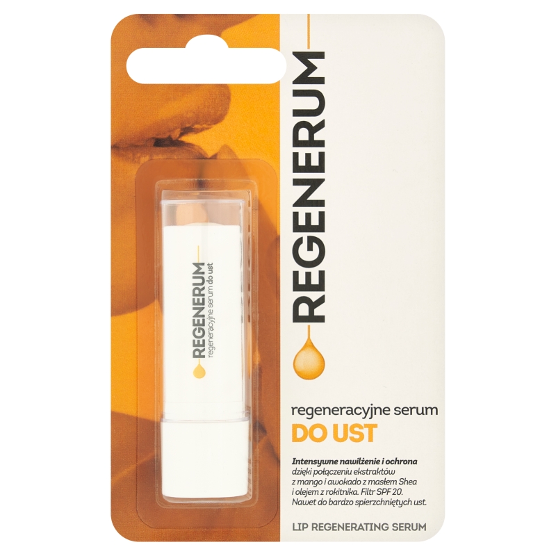 Regenerum regeneracyjne serum do ust pomadka zmiękczająca i wygładzająca usta,  5 g