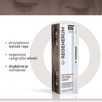 Regenerum regeneracyjne serum do rzęs i brwi, w formie eyelinera i szczoteczki, 4 ml +7 ml