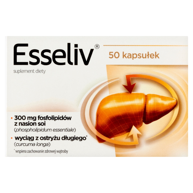 Esseliv kapsułki ze składnikami wspierającymi wątrobę i trawienie, 50 szt.