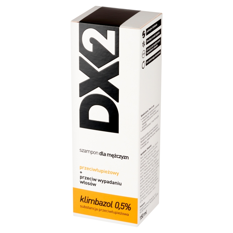 DX2 Szampon przeciwłupieżowy,  przywracający równowagę skóry głowy, likwidując widoczne oznaki łupieżu dla mężczyzn, 150 ml