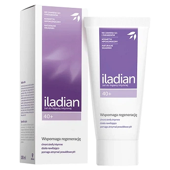 Iladian 40+, żel do higieny intymnej o działaniu antybakteryjnym i nawilżającym, tuba 180 ml