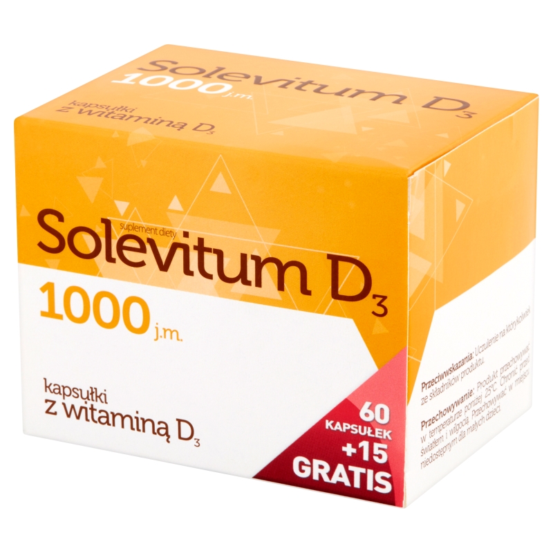 Solevitum D3, kapsułki z witaminą D3, 75 szt., 1000 j.m.