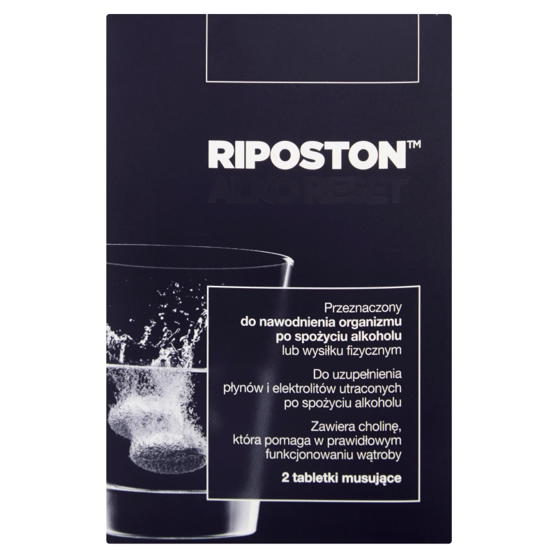 Riposton , tabletki nawadniające po spożyciu alkoholu 2 szt.