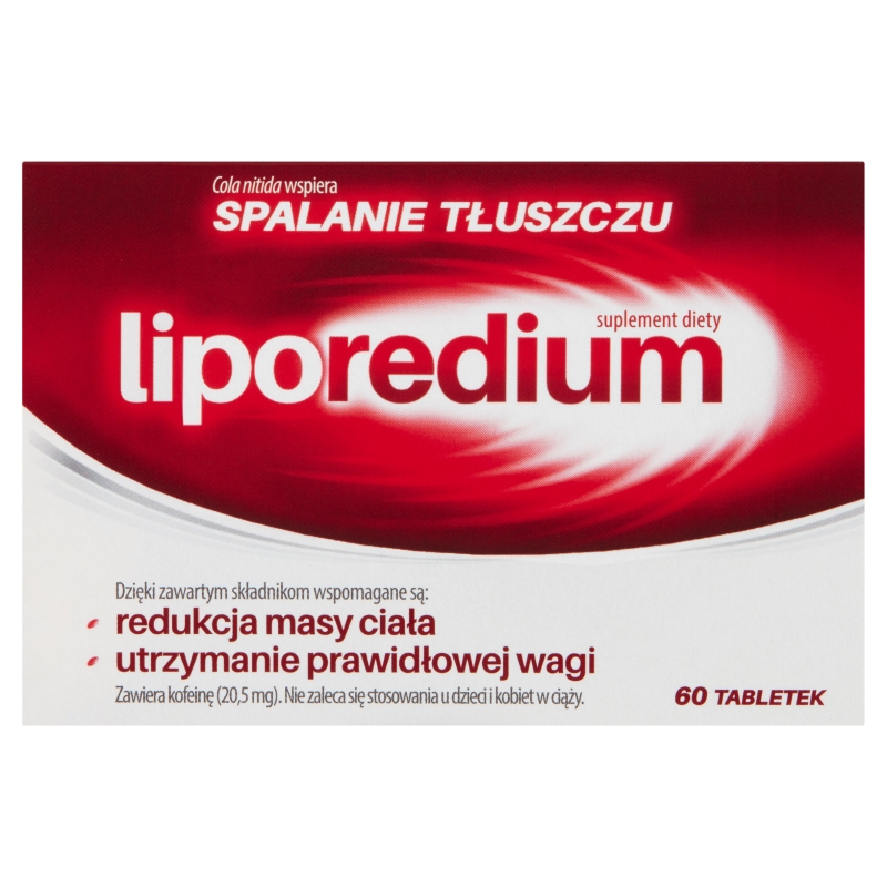 Liporedium, tabletki ze składnikami wspierającymi utrzymanie prawidłowej wagi, 60 szt.