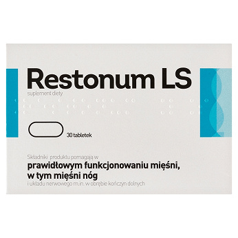 Restonum LS, tabletki ze składnikami wspomagającymi prawidłowe funkcjonowanie mięśni, 30 szt.