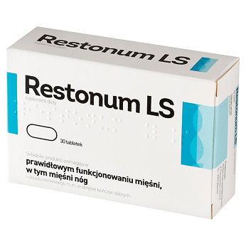 Restonum LS, tabletki ze składnikami wspomagającymi prawidłowe funkcjonowanie mięśni, 30 szt.