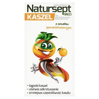 Natursept MED Kaszel, lizaki na kaszel u dzieci o smaku pomarańczym, 8 g x 6 szt.