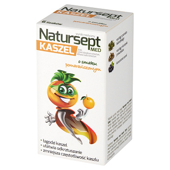 Natursept MED Kaszel, lizaki na kaszel u dzieci o smaku pomarańczym, 8 g x 6 szt.