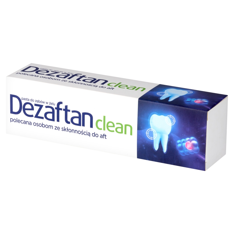 Dezaftan Clean, pasta do zębów w żelu polecana dla osób z aftami, 75 ml