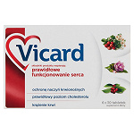 Vicard  tabletki ze składnikami wspierającymi prawidłową pracę serca, 180 szt.