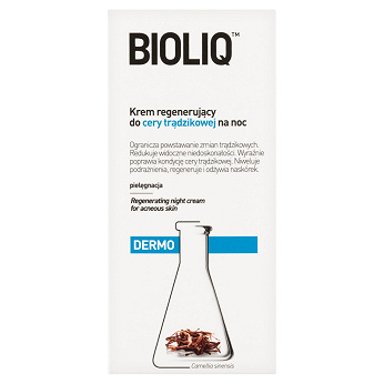 Bioliq Dermo, krem regeneracyjny do cery trądzikowej na noc, 50 ml