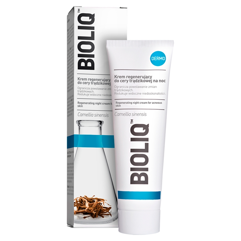 Bioliq Dermo, krem regeneracyjny do cery trądzikowej na noc, 50 ml