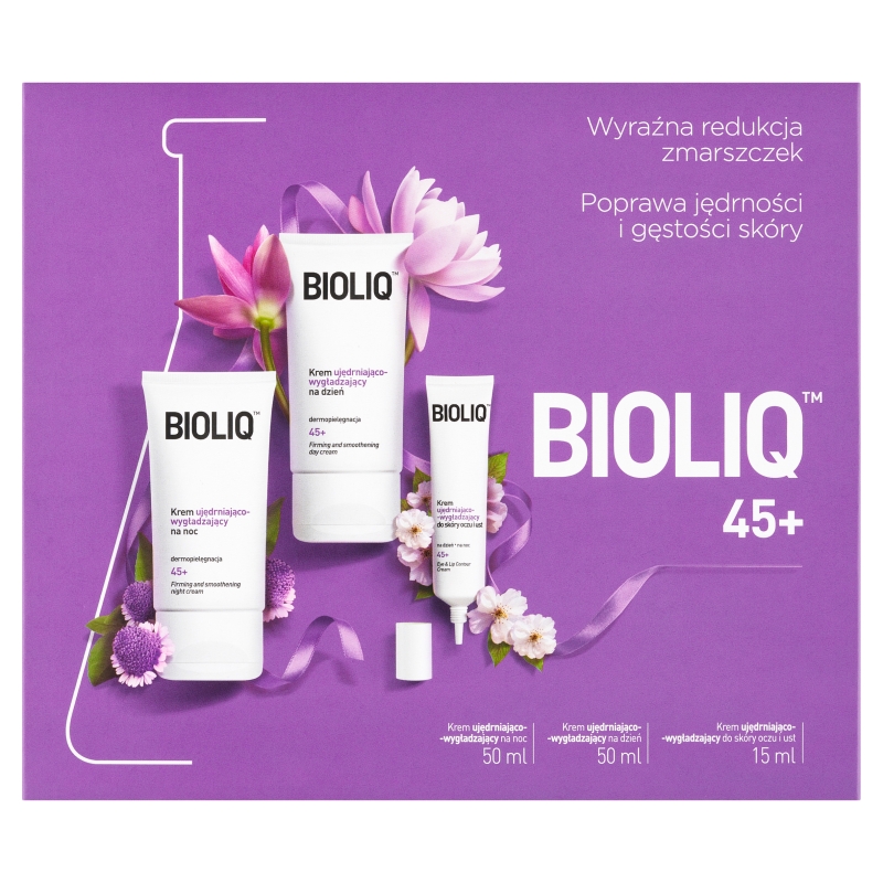 Bioliq 45+ zestaw kremów na dzień i na noc, 2 x 50 ml i 1 x 15 ml