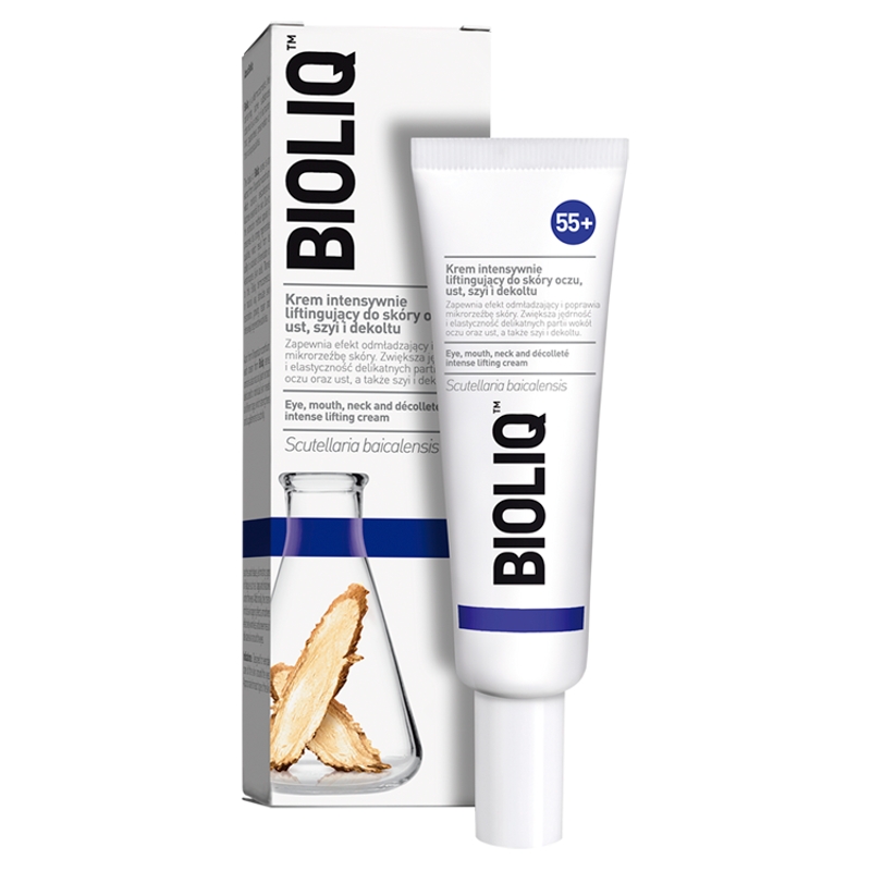 Bioliq 55+, krem intensywnie liftingujący do skóry oczu szyi i dekoltu, 30 ml