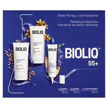 Bioliq 55+, zestaw: krem na dzień – 50 ml + krem na noc – 50 ml + krem do skóry wokół oczu – 30 ml