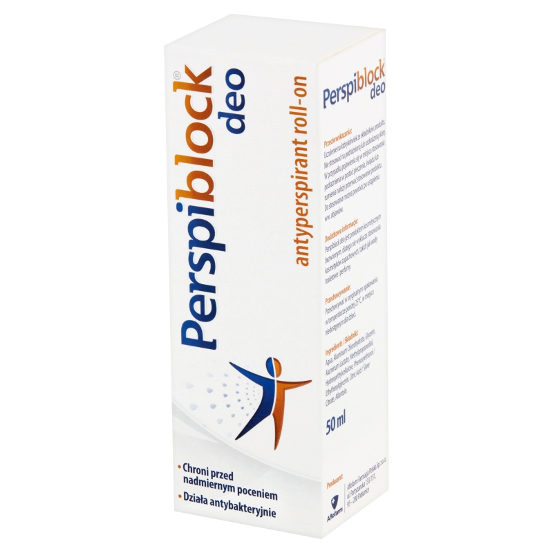 Perspiblock DEO, antyperspirant chroniący przed nadmiernym poceniem, roll-on 50 ml