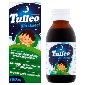 Tulleo, płyn doustny ze składnikami wspierającymi w problemach z zasypianiem u dzieci, 100 ml
