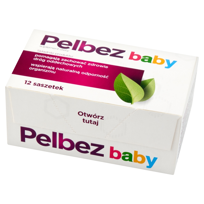 PelBez Baby, proszek ze składnikami wspierającymi odporność i zdrowie dróg oddechowych, 12 sasz.