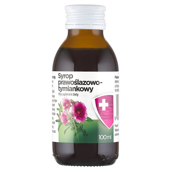 Syrop prawoślazowo-tymiankowy, ze składnikami wspierającymi prawidłowe funkcjonowanie gardła, 100 ml