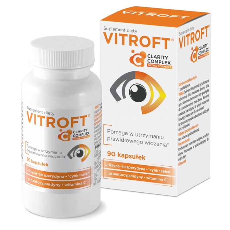 VITROFT kapsułki ze składnikami wspomagającymi utrzymanie prawidłowego widzenia, 90 szt.