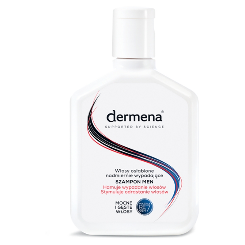 Dermena Men Szampon, hamujący wypadanie włosów, stymulujący ich odrastanie u mężczyzn, butelka 200 ml
