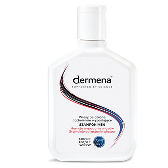 Dermena Men Szampon, hamujący wypadanie włosów, stymulujący ich odrastanie u mężczyzn, butelka 200 ml
