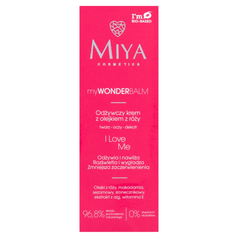 Miya  I Love Me, krem odżywczy z olejkiem z róży, 75 ml